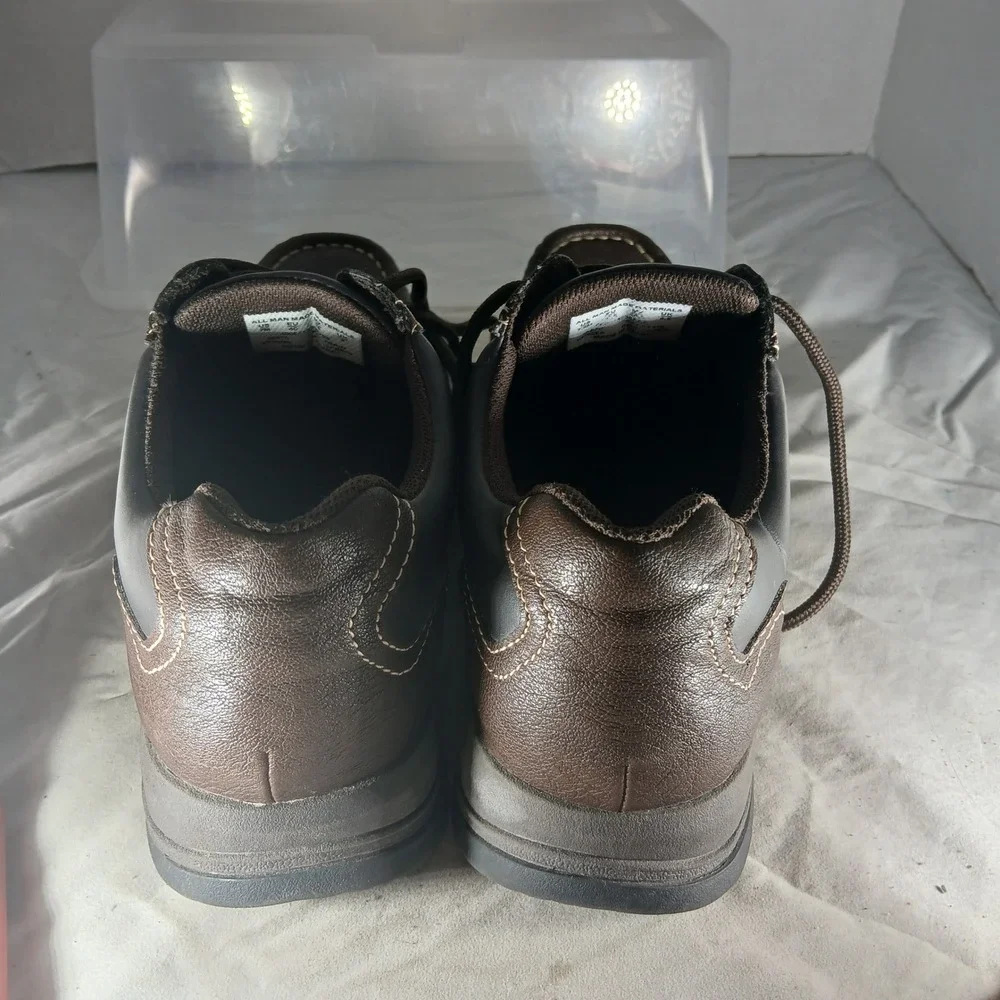 Thom McAn Mens KC TRAIN Brown Moc Toe Lace Up Oxford Shoes Size 7.5M‎ 56305